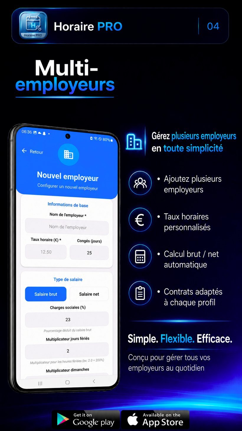 Horaire PRO — congés et statistiques